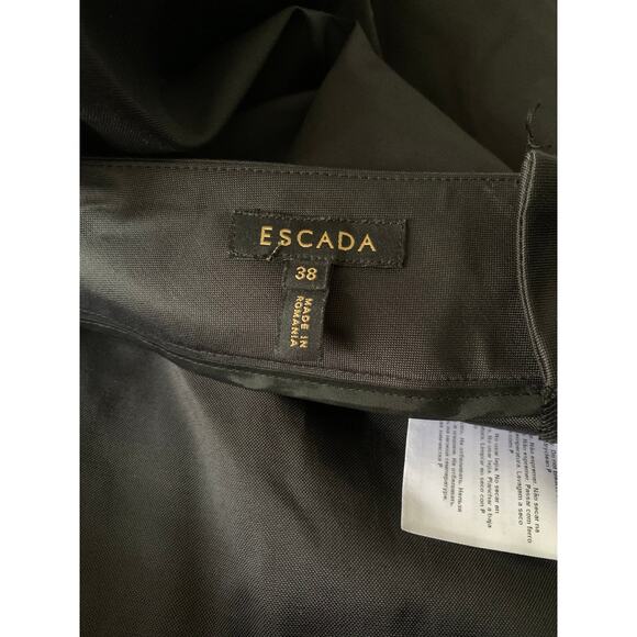 Escada Women's Dress Pants Black Hi-Rise Stretch Straight Leg Size Medium - Picture 6 of 8
